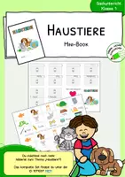 Vorschau - Arbeitsblätter - Haustiere - 1. Klasse - Minibook - Wiederholung - Festigung - Deckblatt