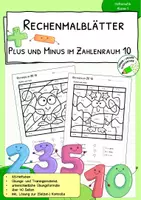 Vorschau - Arbeitsblätter - Rechenmalblätter - Klasse 1 - Plus und Minus - ZR 10 - Deckblatt