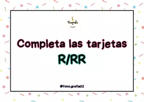 Vista previa - Tarjetas / Manipulativos - Completa las tarjetas RR/R - página 1