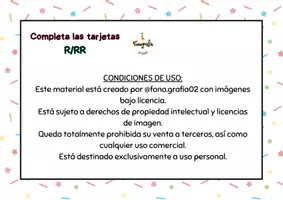 Vista previa - Tarjetas / Manipulativos - Completa las tarjetas RR/R - página 2