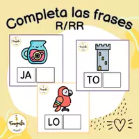 Vista previa - Tarjetas / Manipulativos - Completa las tarjetas RR/R - Portada