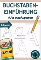 Vorschau - Arbeitsblätter - 1.Klasse Buchstabeneinführung: Buchstaben nachspuren A/a - Deckblatt