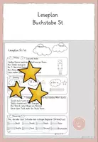 Vorschau - Arbeitsblätter - Tägliches Lesetraining Buchstabe St/st - Deckblatt