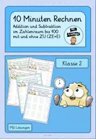 Vorschau - Arbeitsblätter - 10 Minuten rechnen 3 - Addition und Subtraktion im Zahlenraum bis 100 mit und ohne ZÜ (ZE+E) - Deckblatt