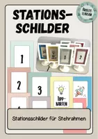 Vorschau - Anderer Materialtyp - Stationsschilder für Stehrahmen / Aufsteller / Bilderrahmen - Deckblatt