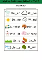 Vorschau - Arbeitsblätter - Welche Buchstaben fehlen? - 1. Klasse Deutsch Wörter, Buchstaben - Seite 3