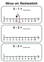 Vorschau - Arbeitsblätter - Minus am Rechenstrich bis 10 - Deckblatt