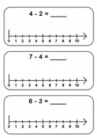 Vorschau - Arbeitsblätter - Minus am Rechenstrich bis 10 - Seite 2
