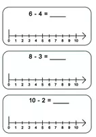 Vorschau - Arbeitsblätter - Minus am Rechenstrich bis 10 - Seite 3