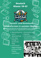 Vorschau - Stundenentwürfe - Sprache in sozialen Medien - Unterrichtsentwurf 10/EF UB Unterrichtsbesuch - Deckblatt