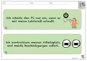 Vorschau - Bildkarten - Wortkarten Computerraumordnung - Seite 3
