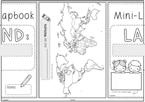 Vorschau - Arbeitsblätter - Mini-Lapbook | Land | Ländersteckbrief | Bastelvorlage - Seite 3