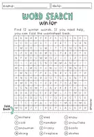 Vorschau - Arbeitsblätter - WINTER WORDS - word search & diff - Seite 2