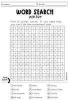Vorschau - Arbeitsblätter - WINTER WORDS - word search & diff - Seite 3