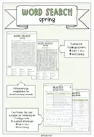 Vorschau - Arbeitsblätter - SPRING WORDS - word search & differenzierte Arbeitsblätter - Deckblatt