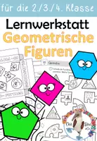 Vorschau - Arbeitsblätter - Lernwerkstatt - Geometrische Formen / Ebene Figuren 2D - Geometrie für Klasse 2/3/4 - Deckblatt