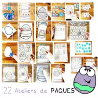 Aperçu - Apprentissages en autonomie - 22 ateliers de Pâques - Page de couverture