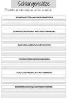 Vorschau - Arbeitsblätter - Arbeitsblatt Schlangensätze Klasse 2 Grundschule Sommer Sommer DaZ DaF - Seite 2