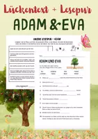 Vorschau - Arbeitsblätter - ADAM & EVA - Arbeitsblätter - IRU/Interreligiös - Deckblatt