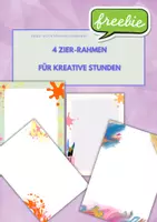 Vorschau - Arbeitsblätter - FREEBIE: 4 Gratis Rahmen für Briefe, Geschichten, Malen - Deckblatt
