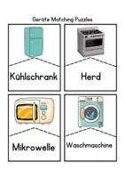 Vorschau - Spiele - Matching Puzzles: Geräte im Haushalt A1,A2 - Deckblatt