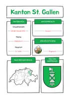 Vorschau - Arbeitsblätter - Kanton St. Gallen (Arbeitsblatt + Lösung + Wappen) - Seite 1