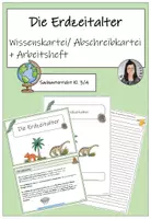 Vorschau - Stationenlernen - Erdzeitalter Wissenskartei und Heft - Deckblatt