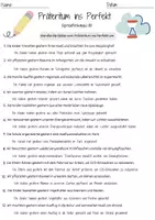 Vorschau - Arbeitsblätter - Präteritum ins Perfekt A2-B2 2. Klasse 3. Klasse Zeitformen Präteritum Perfekt Deutsch Arbeitsblatt mit Lösungen - Seite 2