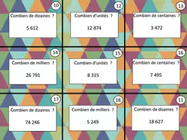 Aperçu - Apprentissages en autonomie - Cartes à tâches : combien de... dans un nombre - Page 3