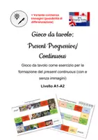 anteprima - Giochi - Present Progressive/Continuous - Gioco da tavolo - Inglese - A1-A2 - Pagina di copertina