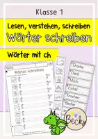 Vorschau - Arbeitsblätter - Wörter schreiben (Buchstabe ch) - Deckblatt