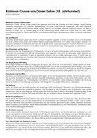 Vorschau - Arbeitsblätter - Robinson Crusoe von Daniel Defoe - Infotext und Übungen - Deckblatt