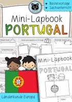 Vorschau - Arbeitsblätter - Mini-Lapbook Portugal | Ländersteckbrief | Bastelvorlage - Deckblatt
