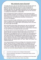 Vorschau - Arbeitsblätter - Sprachentstehung: Wie ist unsere Sprache entstanden? - Seite 2