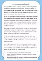 Vorschau - Arbeitsblätter - Sprachentstehung: Wie ist unsere Sprache entstanden? - Seite 3