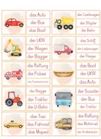 Vorschau - Spiele - Klammerkarten - Verkehrsmittel (DaZ / DaF) - Seite 1