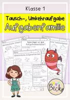 Vorschau - Arbeitsblätter - Aufgabenfamilien ZR 10 (Tauschaufgabe, Umkehraufgabe) - Deckblatt