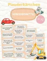 Vorschau - Spiele - 30 Gesprächskarten / Sprechanlässe zum Thema Verkehrsmittel - Deckblatt