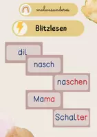 Vorschau - Präsentationen/Tafelbilder - Blitzlesen Lesen in Silbenschrift: Vorlage (u.a. ABC der Tiere) - Deckblatt