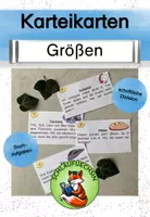 Vorschau - Aufgabenkarten - Schriftliche Division mit Größen (Kommazahlen) - Deckblatt