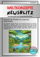 Vorschau - Stundenentwürfe - Der tropische Regenwald - NEWSBLITZ 3 - Deckblatt