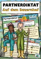 Vorschau - Aufgabenkarten - Partnerdiktat "Auf dem Bauernhof" zweifach differenziert - DaZ / DaF / Deutsch - Deckblatt