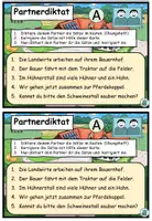Vorschau - Aufgabenkarten - Partnerdiktat "Auf dem Bauernhof" zweifach differenziert - DaZ / DaF / Deutsch - Seite 2