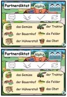Vorschau - Aufgabenkarten - Partnerdiktat "Auf dem Bauernhof" zweifach differenziert - DaZ / DaF / Deutsch - Seite 3