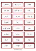 Vorschau - Anderer Materialtyp - Steinzeit – Diff. Dosendiktat (mögliche Wortartensymbole auf Rückseite) - Seite 1
