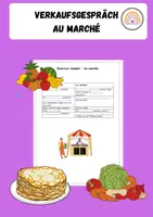 Vorschau - Arbeitsblätter - Materialpaket: Au marché - Förderung der Sprechkompetenz - Deckblatt