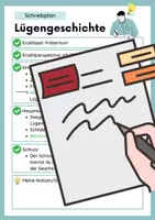 Vorschau - Merkblätter - Schreibplan zur Lügengeschichte - Deckblatt