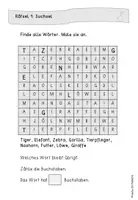 Vorschau - Arbeitsblätter - Escape Room Zoo Klasse 1/2 - Seite 1