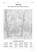 Vorschau - Arbeitsblätter - Suchsel Literaturepoche Romantik - als PDF & Word - Seite 1