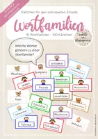 Vorschau - Spiele - Wortfamilien Kärtchen Freiarbeit Spiel Vertiefung - Deckblatt